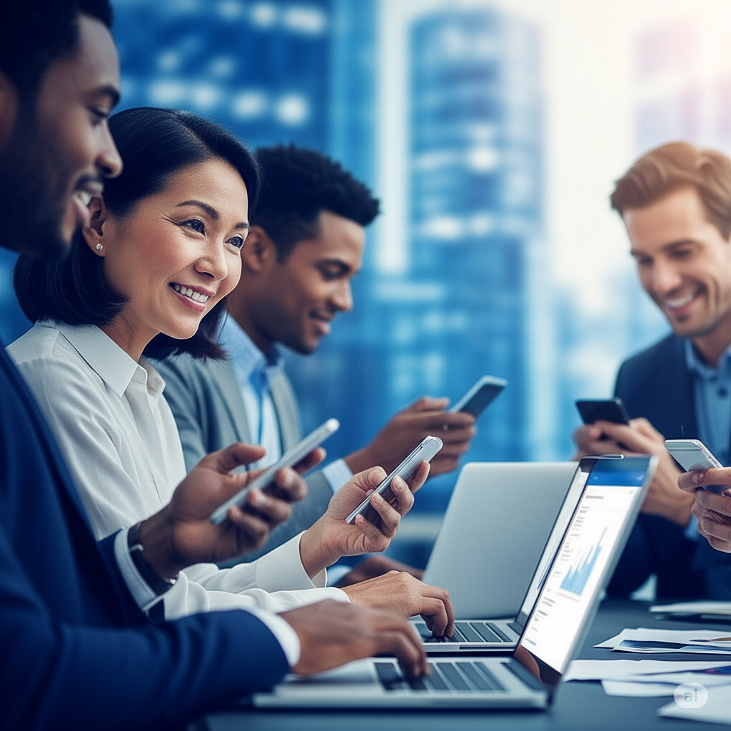 proffesionals around laptops mba-students-working-together-on-laptops